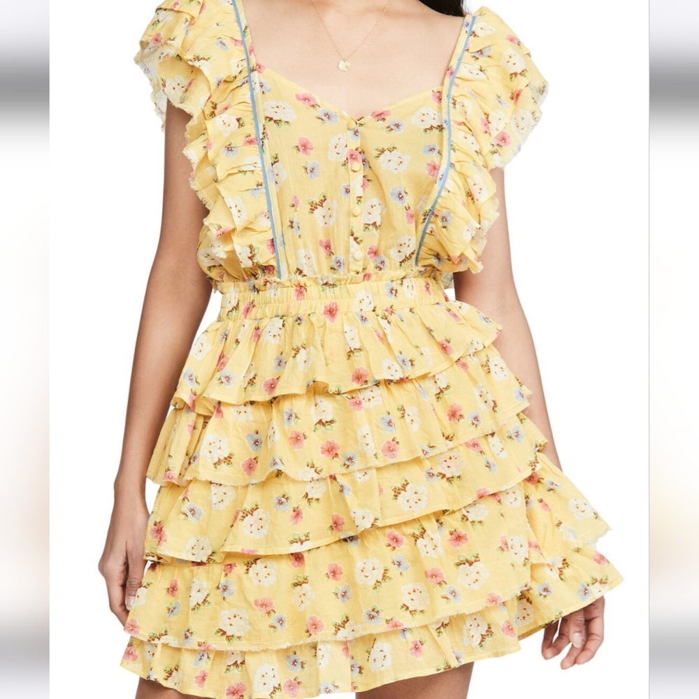Loveshackfancy Yellow phyllis dress size medium - Picture 2 of 10